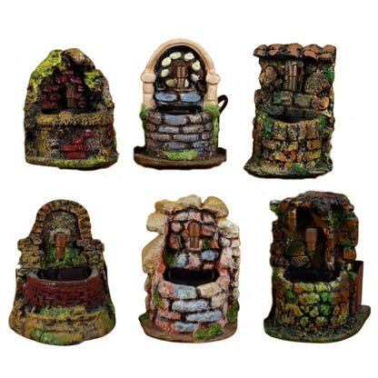 Fontana per presepe in resina con pompa 11 × 10 × H11 cm – 1 pezzo assortito