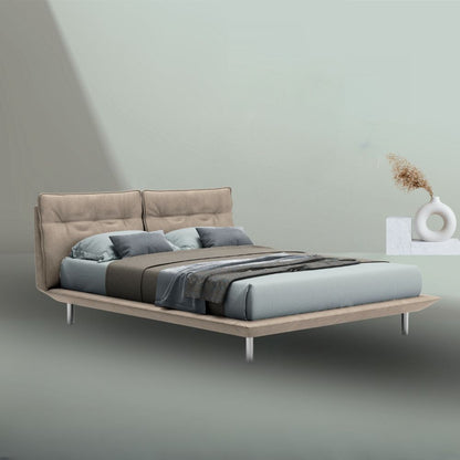Letto matrimoniale beige 190x12x82 cm