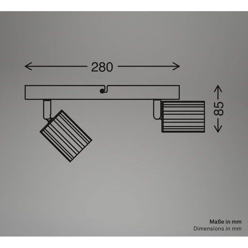 Briloner bar Skaft 2xGU10 white 28 x 5.7 x 12.5 cm