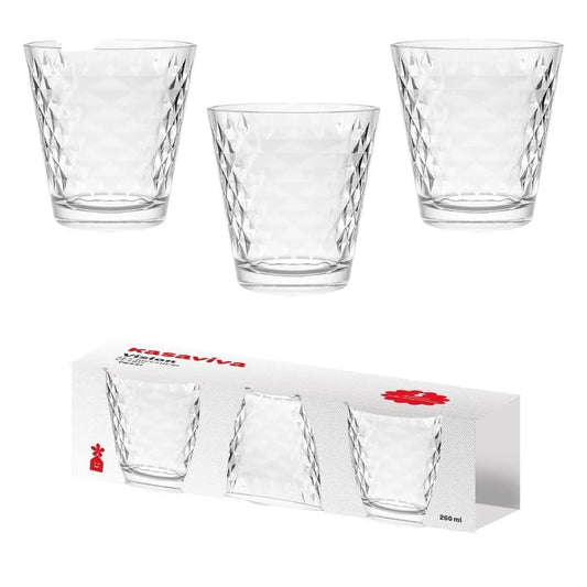 Set of 3 glasses vision Diamond 25 cl