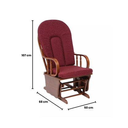 Mecedora Douglas burdeos 68x50x107h cm