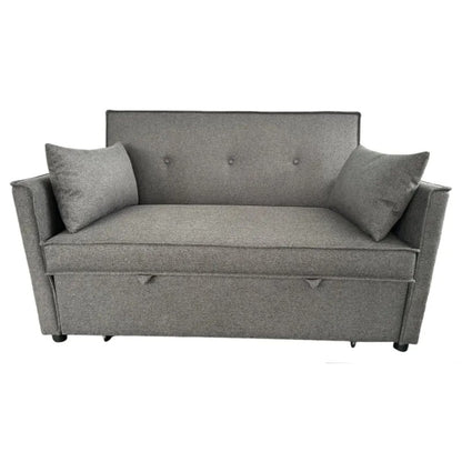 Schlafsofa Steven aus dunkelgrauem Stoff, 130×86×80 cm