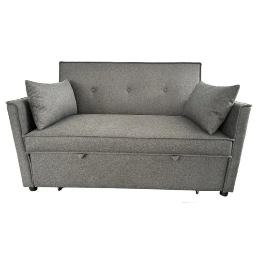 Schlafsofa Steven aus dunkelgrauem Stoff, 130×86×80 cm