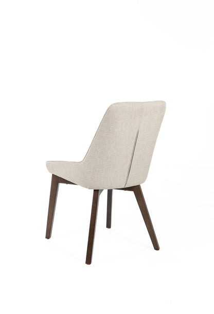 4x Silla de tela beige 62cm x 49,5cm H.87cm