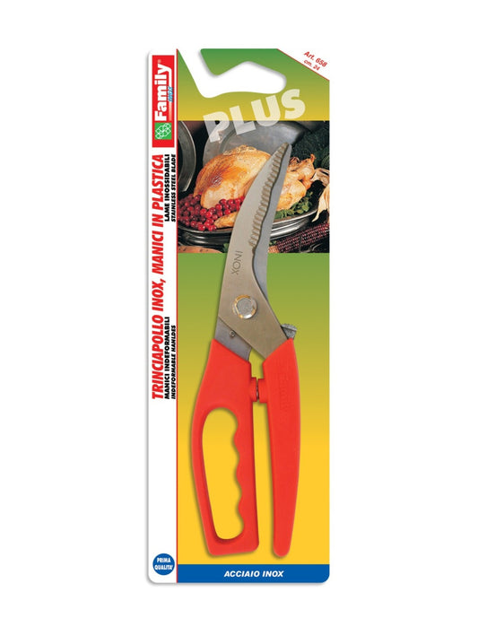 Trinciapollo inox Family Plus 24 cm con manici in plastica