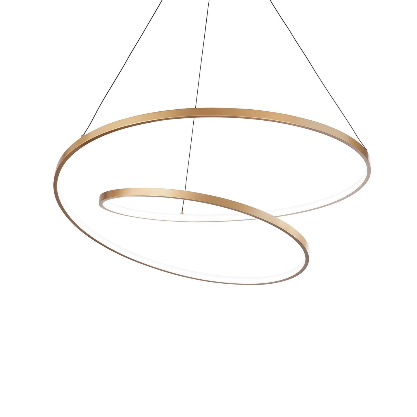 Lampada a sospensione ottone D 800 x H min 390 - max 1500 mm