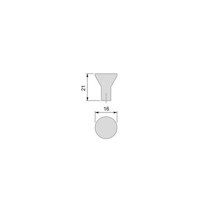Pomo para mueble Albal D16 mm, Zamak, Cromo brillo