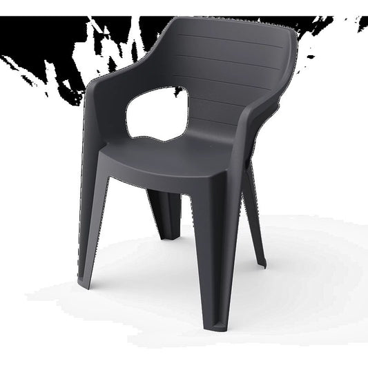 Keter Bilbao stackable gray garden armchair 57x57x79 h