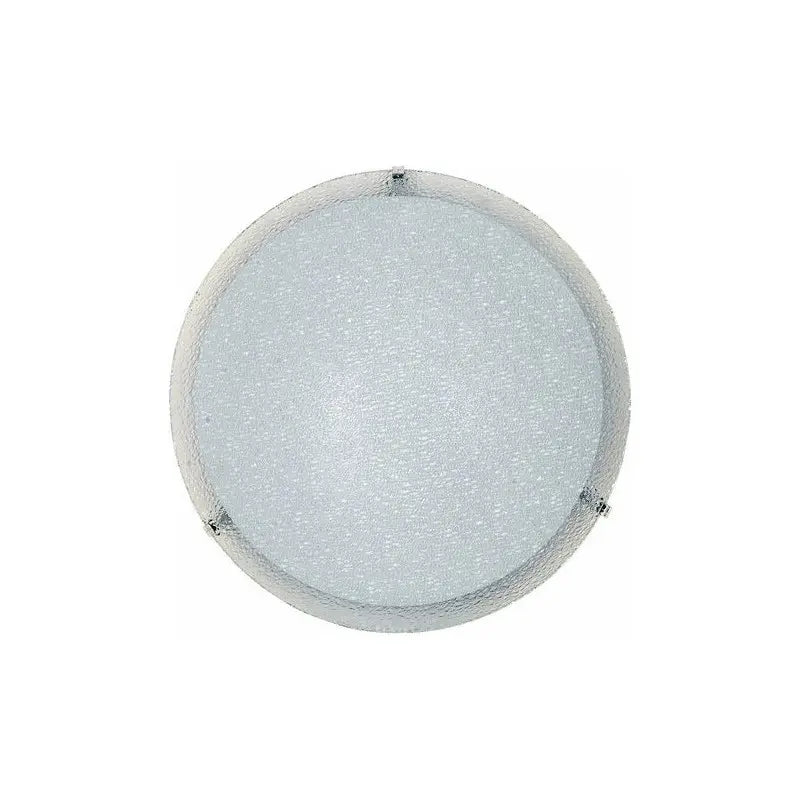 Plafoniera Gaia D. 40 2xE27 ganci cromo vetro lastra bianco