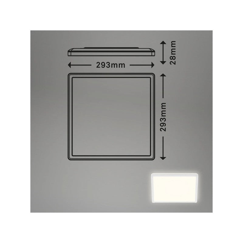 Slim LED ceiling light 30x30 cm 18w 2400lm white