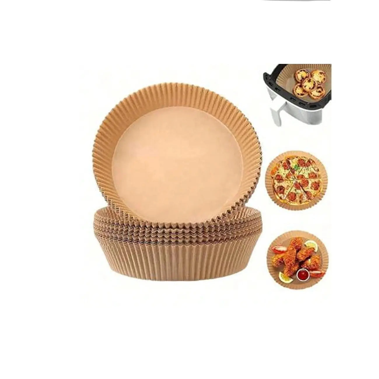 Round baking paper for air fryer 50 pieces