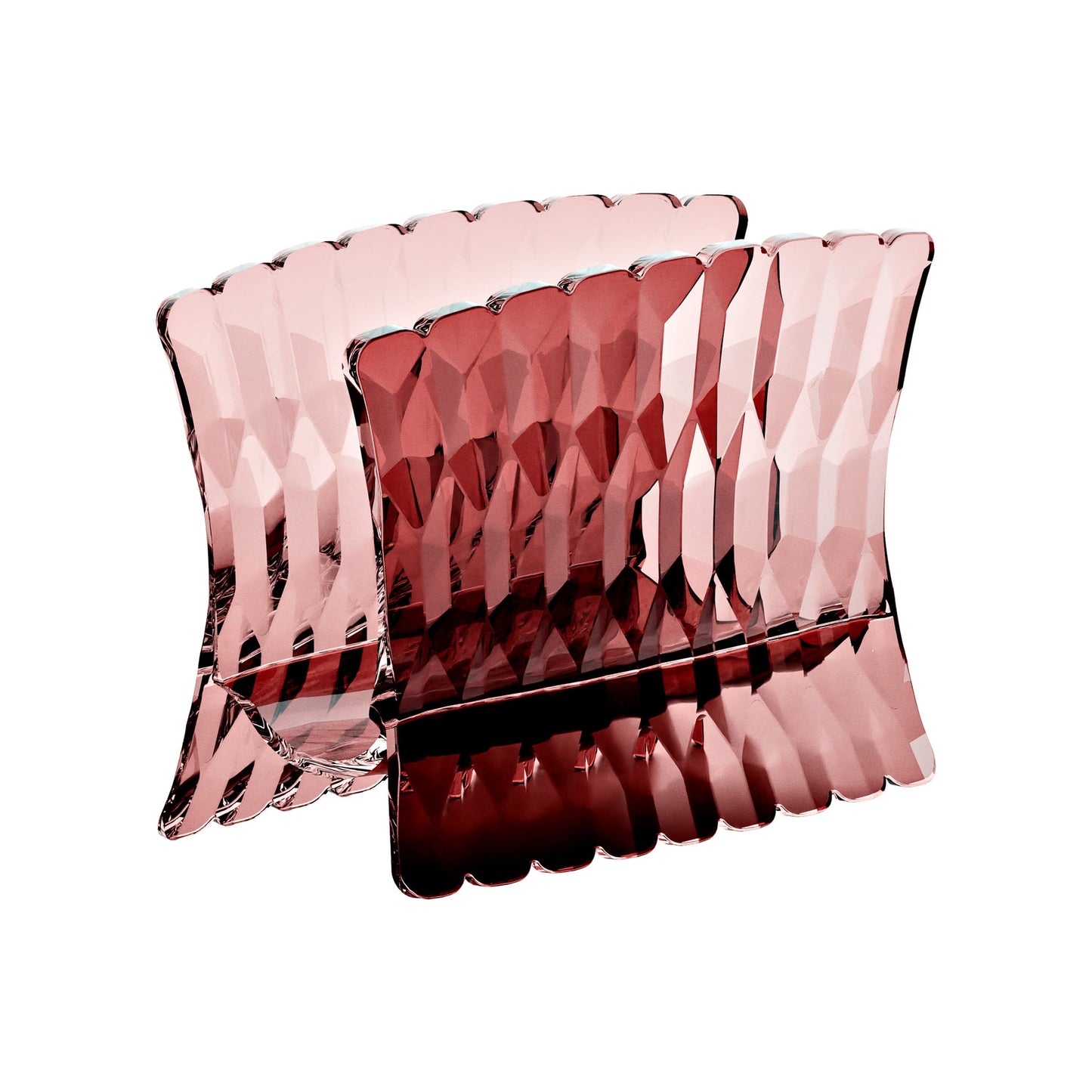 Schminktisch-Serviettenhalter, Farbe Mauve, 15,2 x 7,6 x H 11 cm