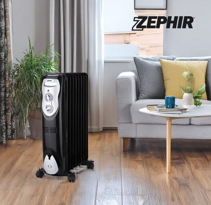 Radiatore ad olio 9 elementi. 2000w con termostato regolabile