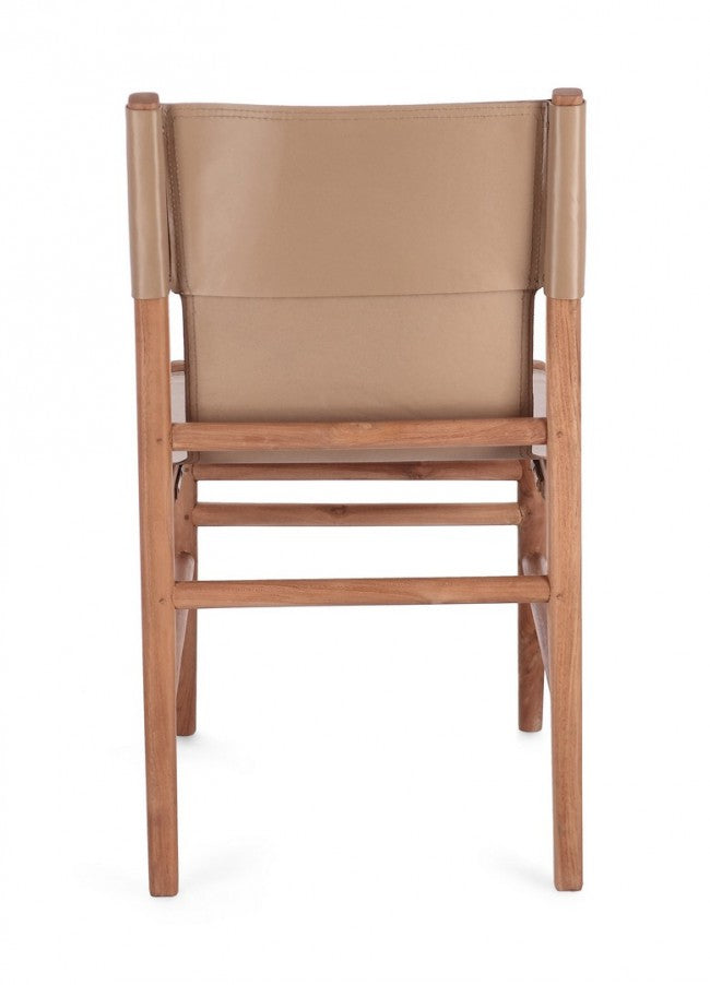 2x Sedia in pelle 48x58x85x47h