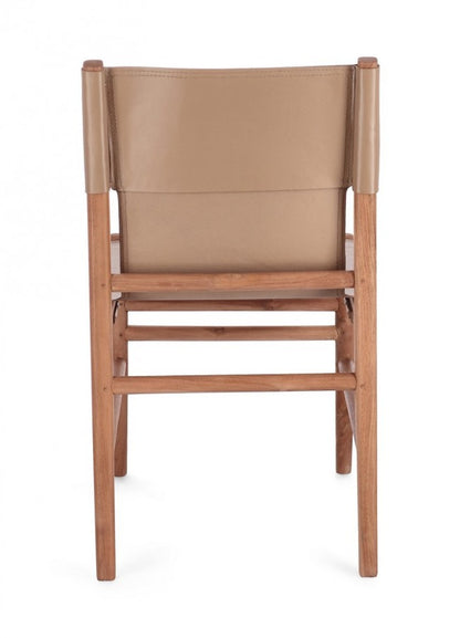 2x Sedia in pelle 48x58x85x47h