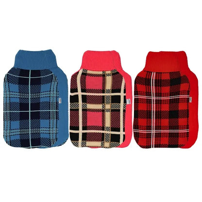 Borsa dell’acqua calda con rivestimento in maglia tartan 1.8 L - 1 pezzo assortito