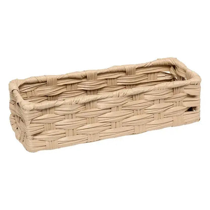 Set mit 3 beigen niedrigen Körben 27x20x7h cm
