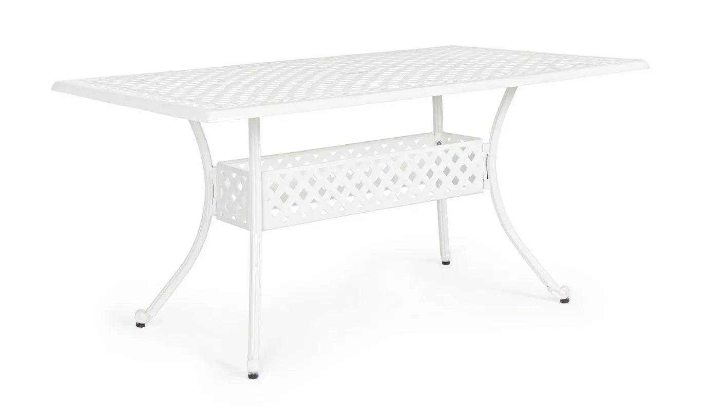 Rectangular outdoor table Ivrea white 90x160 cm