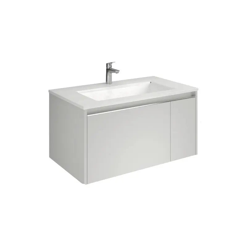 Mueble de baño suspendido 80 cm gris perla