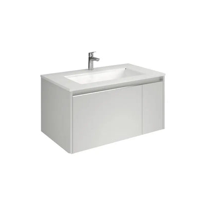 Mueble de baño suspendido 80 cm gris perla