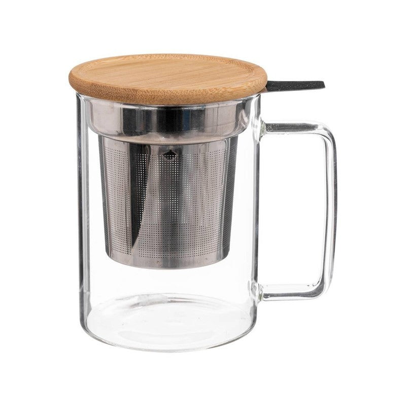 45 cl Glasbecher mit Teesieb