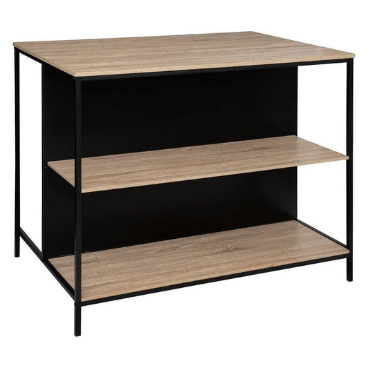 Aliaj bar island with metal shelves