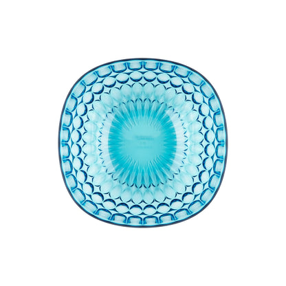 Contenitore Vanity Ø25 cm colore azzurro 25x25xh10,9 cm