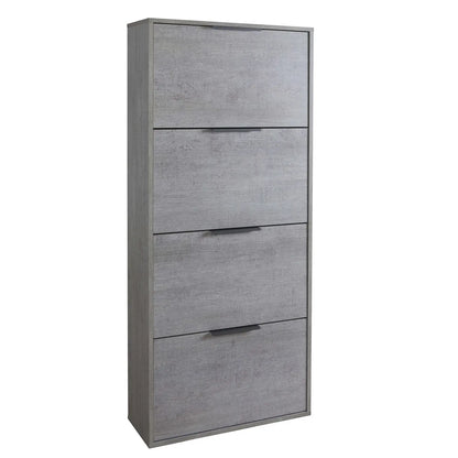 Shoe rack with 4 concrete flaps 65x25x147 cm h