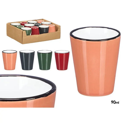 Keramikglas 90 ml, verschiedene dunkle Farben