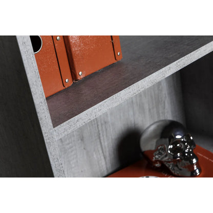 Bookcase with 5 concrete shelves 68.8x35.3x200 composed