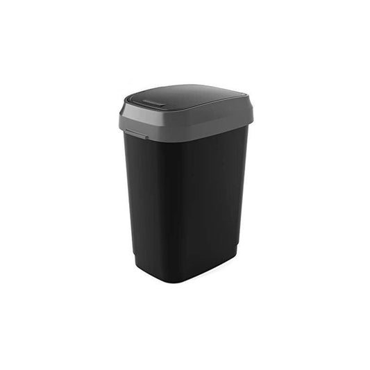 Keter Swing black waste bin 25l cm 47.5x37x26 h
