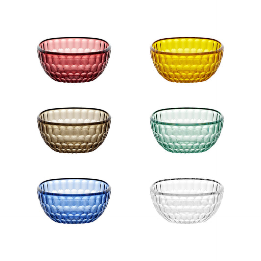 Set of 6 Vanity cups 12 x 12 x h 5.6 cm 428 cc assorted colors