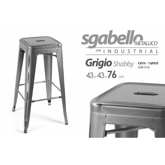 ONN/SGABELLO GRIGIO VINT 43*76CM 630-V-G