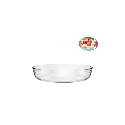 Oval pan in borosilicate glass 30×21 cm
