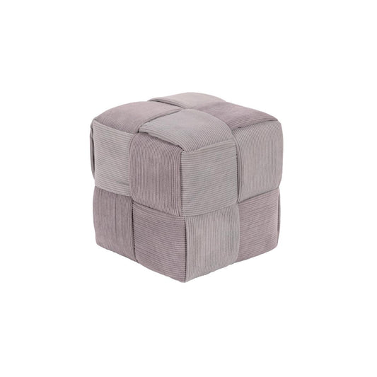 Brady Vell gewebter hellgrauer Sitzpuff 38x38x38 cm