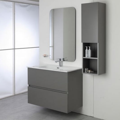 Composizione Bagno due cassetti Grigio Pastello  90x47x h60 cm