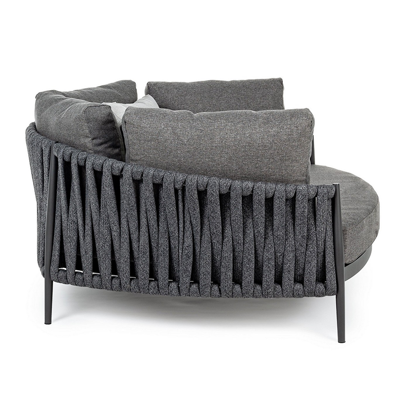 Sofá cama Rafael 2 plazas antracita 165x146x83 cm