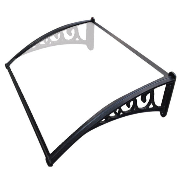 Kompakter Naxos-Unterstand aus Polycarbonat und Aluminium, 150 x 100 cm