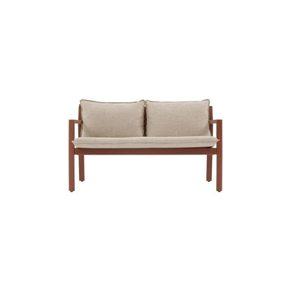 Flovia 4 seater mahogany lounge