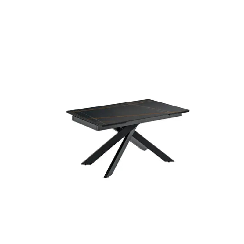 Ares extendable table 140-200 cm x 80x76h black marble effect ceramic