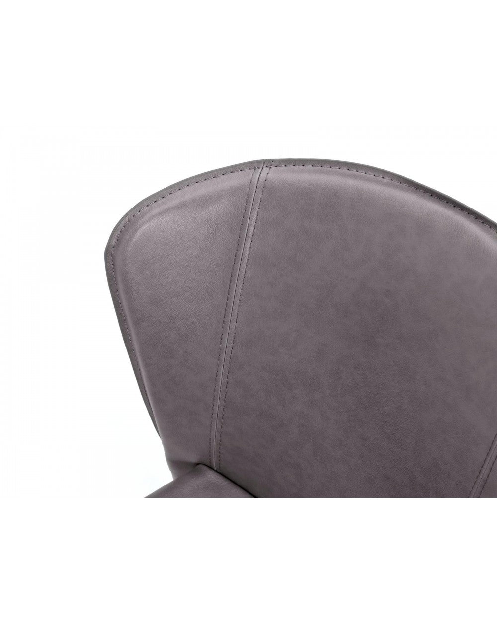 4x Sedia in similcuoio grigio scuro - Break