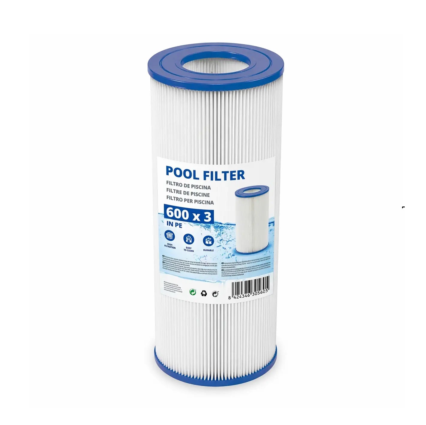 PE swimming pool filter tube 600x3