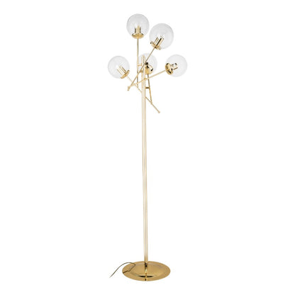 Lampada da terra oro 60x170 cm con 5 paralumi