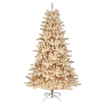 Albero di Natale Cozy Fir crema innevato Ø130 × H210 cm