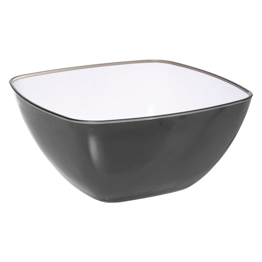 Square salad bowl 25x25 cm charcoal