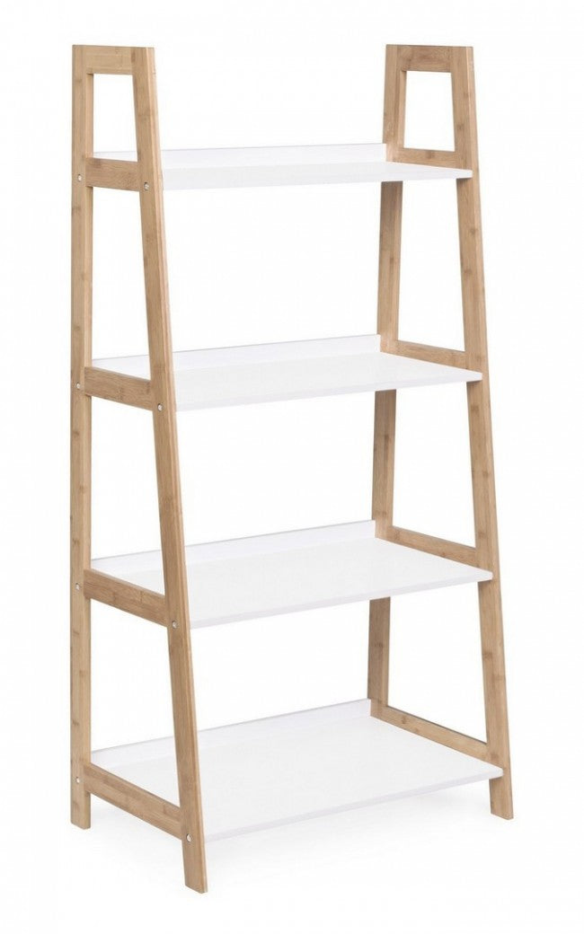 Libreria in legno di bamboo quattro ripiani BROOKLYN 62x38x h130 cm