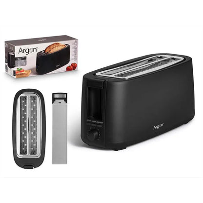 Tostadora doble larga negra 1400W