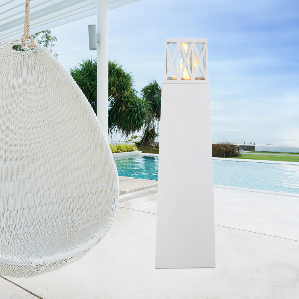 Camino a bioetanolo da giardino per esterno 40x40x145