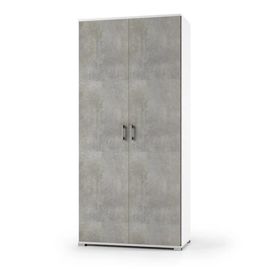 ARMADIO ALTO IN KIT COLOR CEMENTO MELAMINICO DA 18MM 360X700X1800HMM