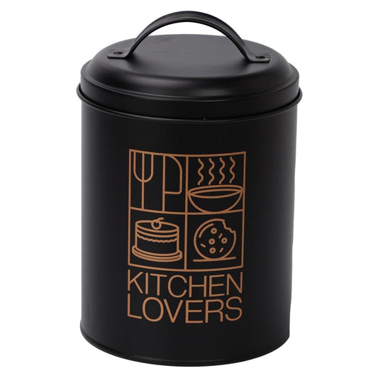 Black metal biscuit holder 2300 cc in tin